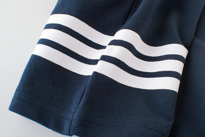 Premium Soft Cotton Summer Kid's Shorts with Three Stripes - Kidsyard Greenland