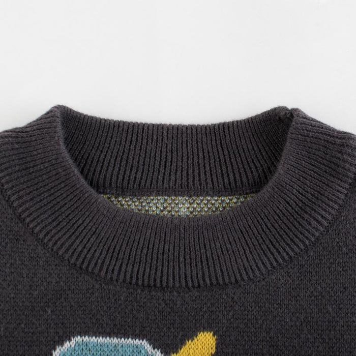 Premium Toddler Boy Dinosaur Print Sweater