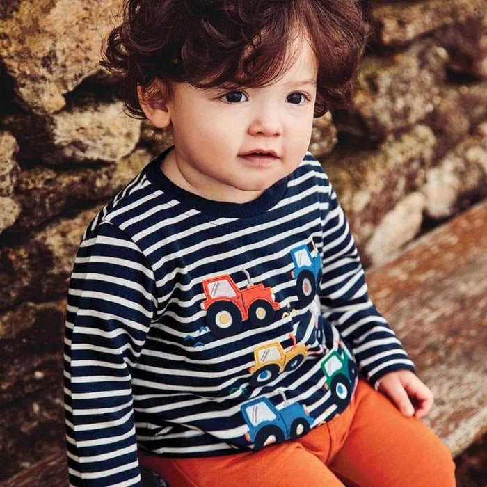 Premium Toddler Boy Little Truck Pattern Fashion Top
