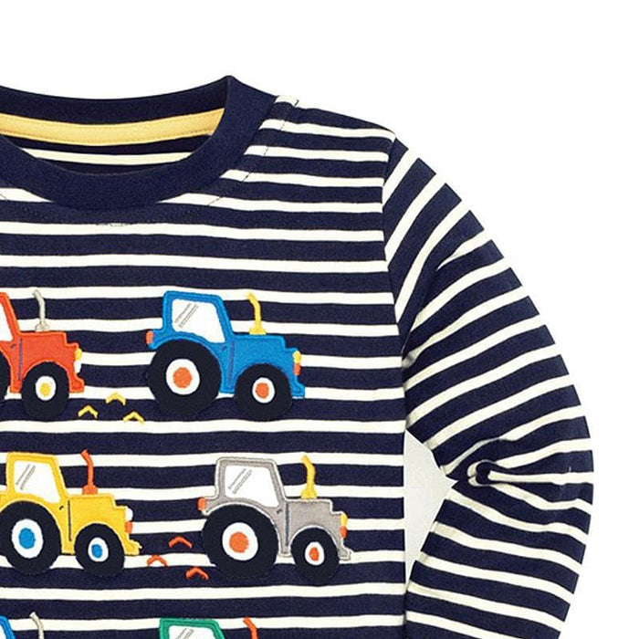 Premium Toddler Boy Little Truck Pattern Fashion Top