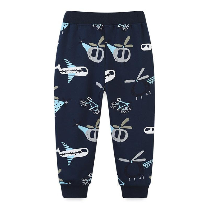 Premium Toddler Boy's Airplane Print Pants