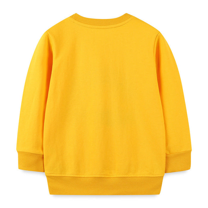 Premium Toddler Rainbow Print Yellow Sweatshirt