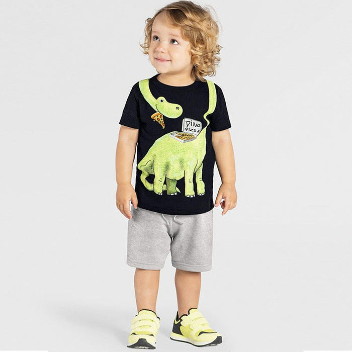 Premium Toddler/Kid Boys Casual Dinosaur Print Set