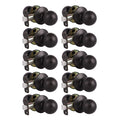Probrico Ball Knob with Rosette Oil Rubbed Bronze Finish Passage Door Knobs 10 Packs - Probrico