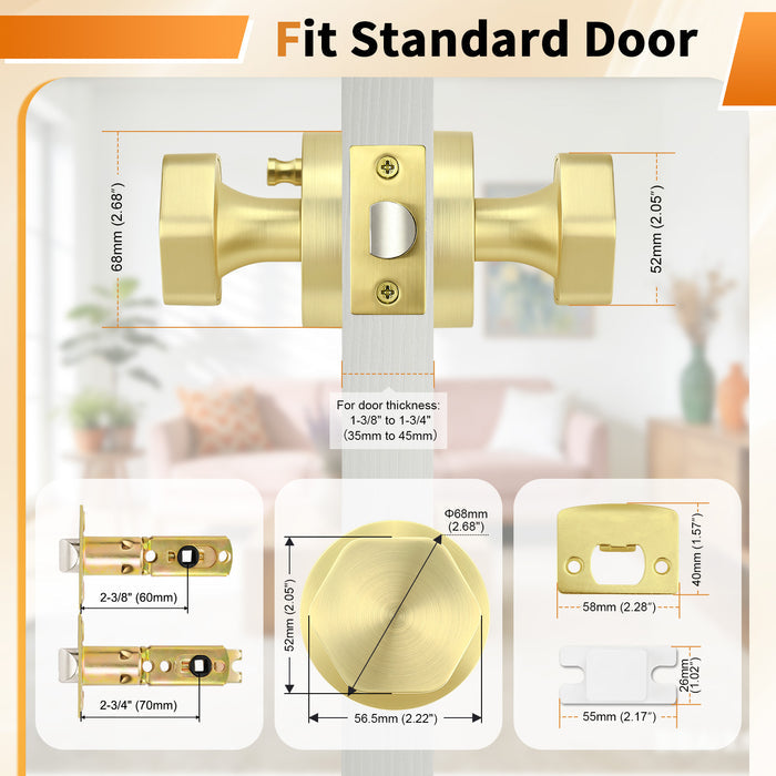 Hexagon Door Knobs