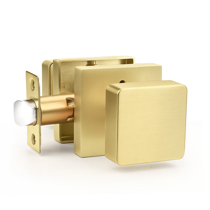 Probrico Heavy Duty Door Knobs, Square  Interior Door Knobs, Privacy/Passage Door Knob for Bedroom Closet Hallway
