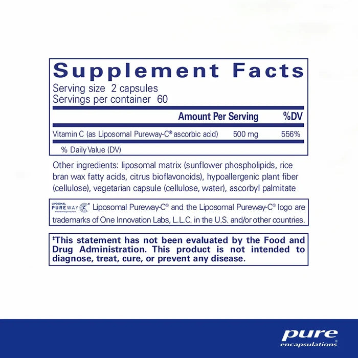 Pure Encapsulation Liposomal Vitamin C Capsules