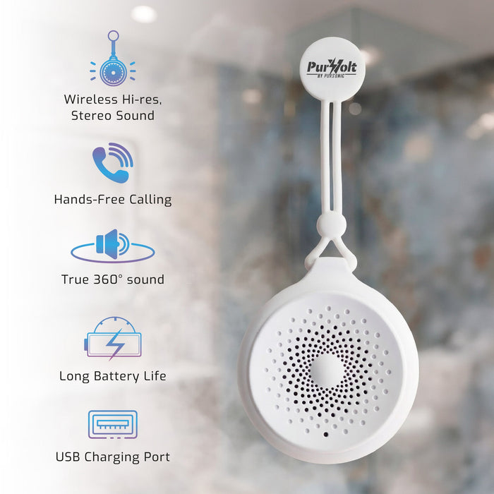Pursonic Peak Wireless Speaker & Pursonic Waterproof Wireless Speaker Bundle – 360° Hi-Res Sound Anywhere, Anytime-4