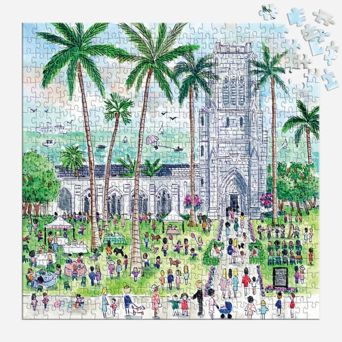 Puzzle - Michael Storrings Sunday in Palm Beach Bethesda by the Sea - 500 Piece - Findlay Rowe Designs