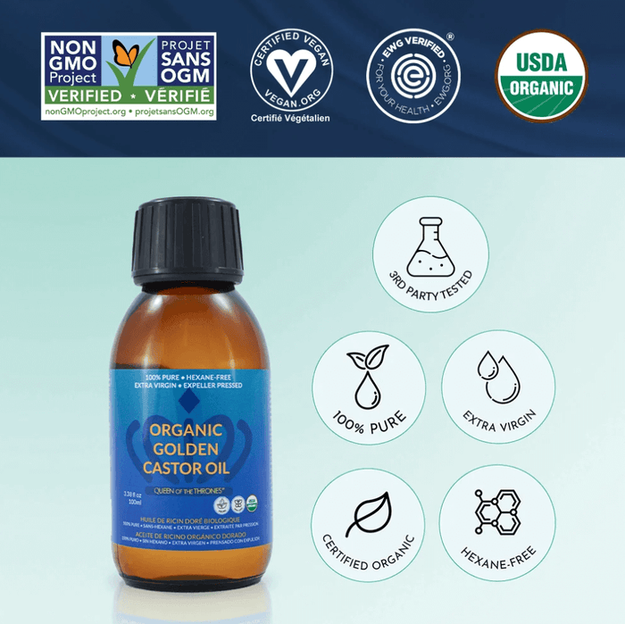 Image of organic non gmo golden castor oil