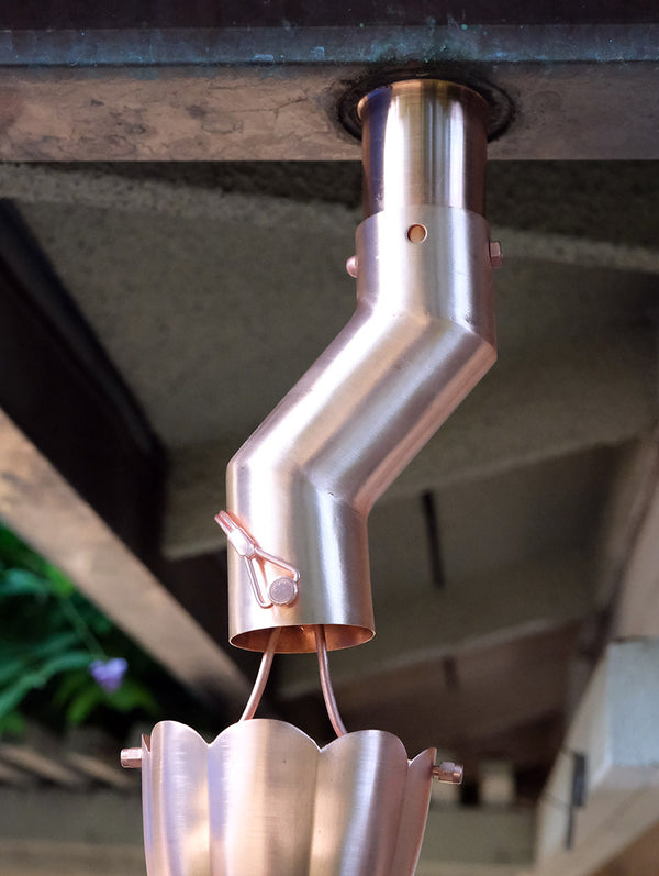 Rain Chain Gutter Install 2" Offset Extension RainChains