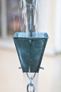 Rain Chains Square Tapered Cups- Patina RainChains