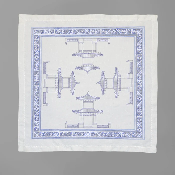 Ramsay Gourd Home - Cloth Napkins - Pagoda Indigo - Findlay Rowe Designs