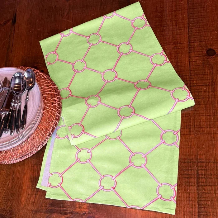 Ramsay Gourd Home - Table Runner - Links - Key Lime - Findlay Rowe Designs