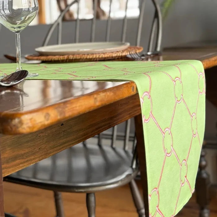 Ramsay Gourd Home - Table Runner - Links - Key Lime - Findlay Rowe Designs