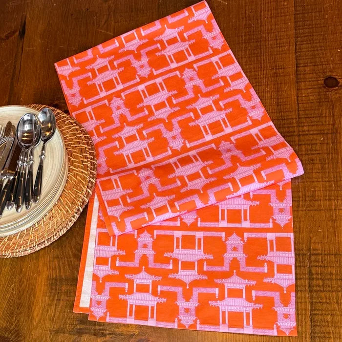 Ramsay Gourd Home - Table Runner - Pagoda - Orange - Findlay Rowe Designs