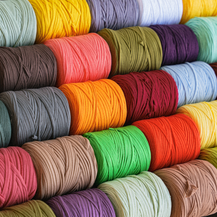 Recycled T-Shirt Fabric Yarn - Neon Yellow Color