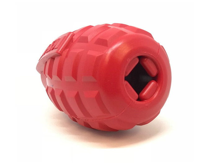 Red and Steel Blue Grenade Treat Toy