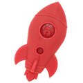 Red Rocket Ship Nylon Dog Chew