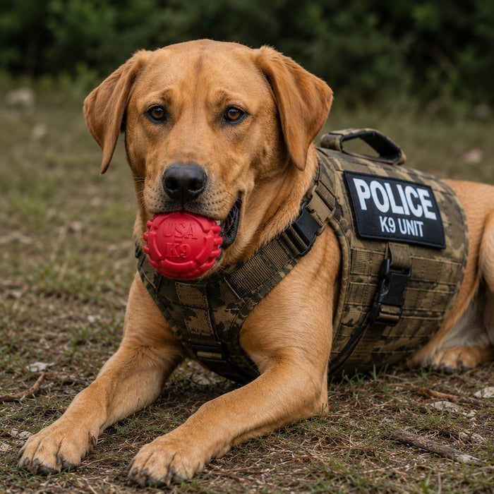 Red Stars-and-Stripes Ball for Treat & Fetch Play