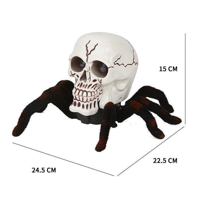 Remote Control Halloween Skeleton Spider with Glowing LED Eyes