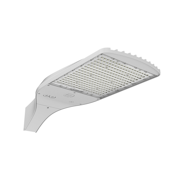 Aerolux - Area Light R1 | BeamFlex™ Adjustable Beam Angle Technology: T2/T3/T4/T5 | Selectable Wattage: 90/120/150W | Selectable CCT: 3000/4000/5000K | 120-347V | Square to Round Pole Adapter Included — Color: White
