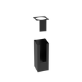 Fusion - 4" Square Shell for Cylinder Wall Sconce — Finish: Black, Size: 4"