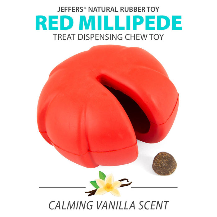 Ridged Millipede Treat Toy with a Filling Slit