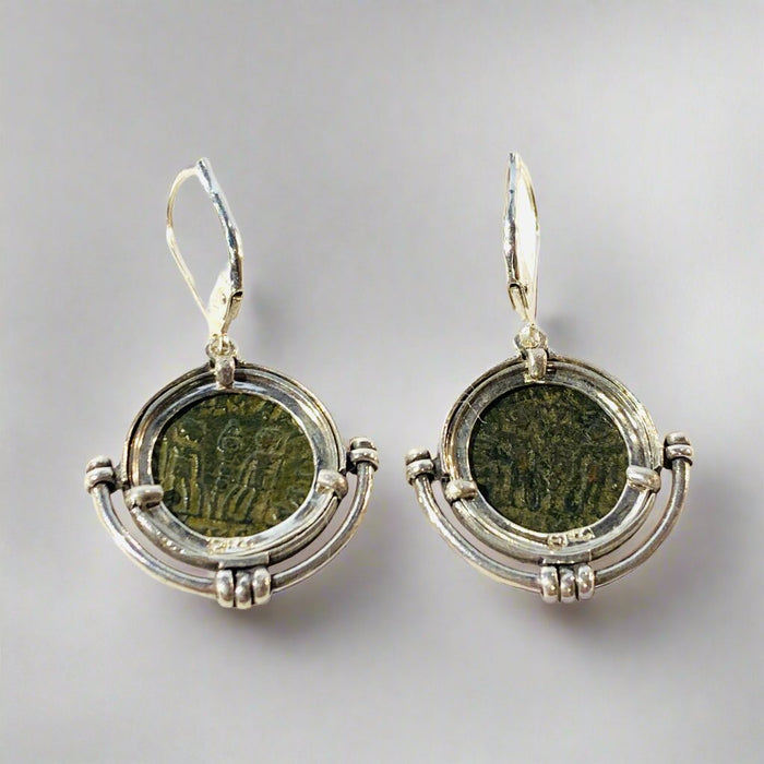 Roman 200-400CE Bronze Coin Earrings