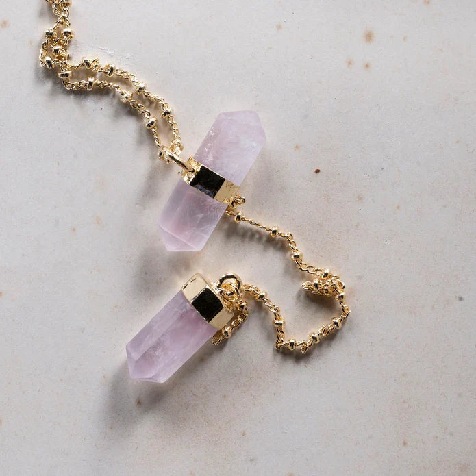 Rose Quartz Crystal Necklace