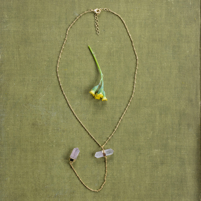 Rose Quartz Crystal Necklace