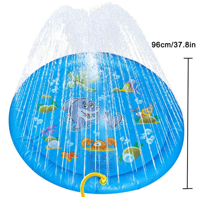Round Blue Dog Sprinkler Pad