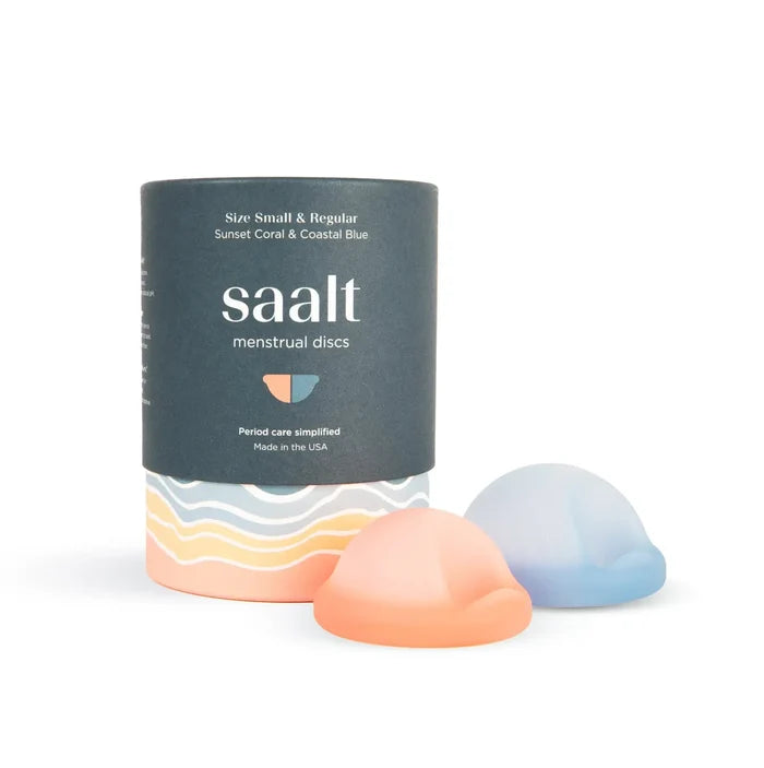 Saalt Reusable Menstrual Disc Duo - Small and Regular (2 Pack)