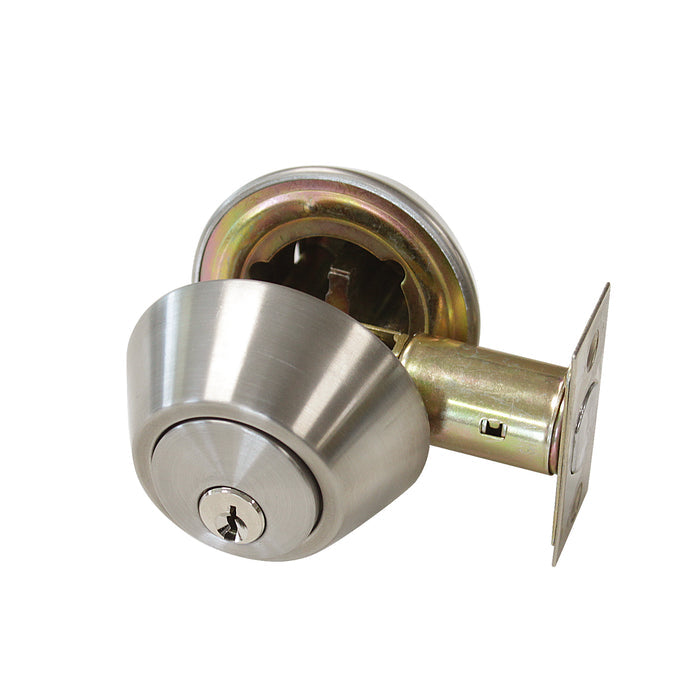 Satin Nickel Finish Double Cylinder Deadbolt Lock - Keyed Alike DLD102SN - Probrico