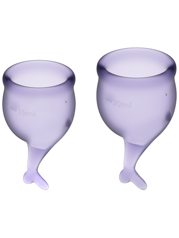 Satisfyer Menstrual Cup with Mermaid Stem (2 Pack)