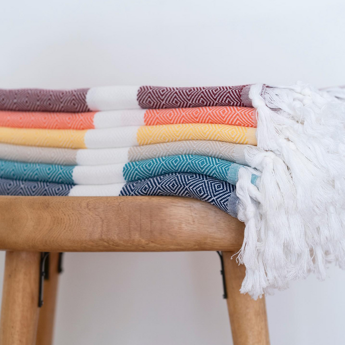 Seven Seas Turkish Towel / Sarong - Premium Diamond Jewel