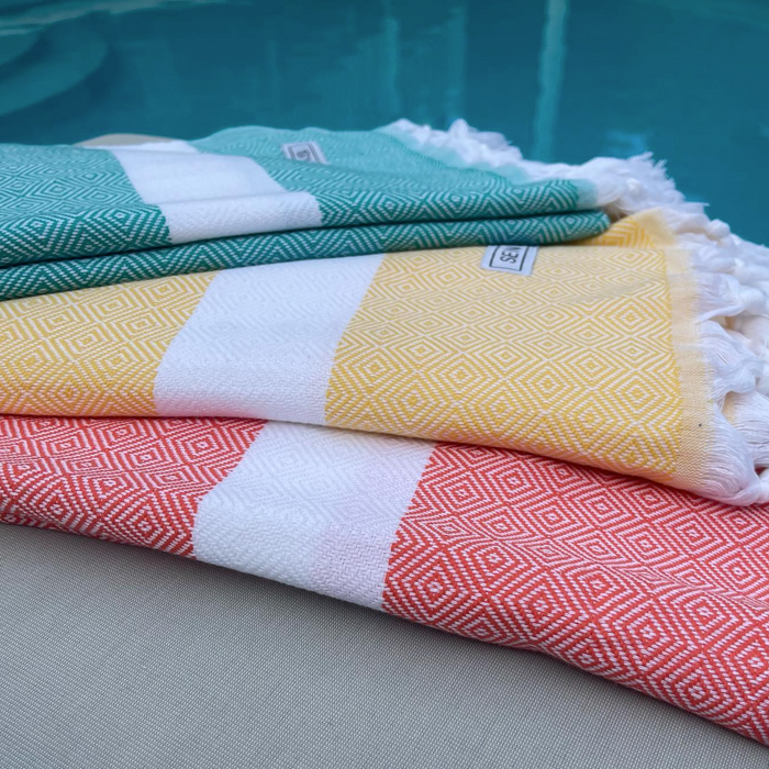 Seven Seas Turkish Towel / Sarong - Premium Diamond Jewel