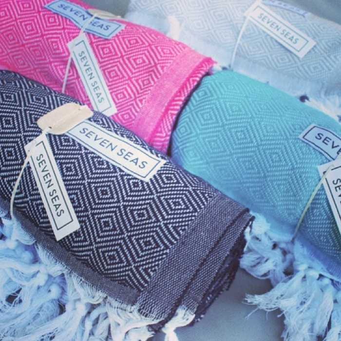 Seven Seas Turkish Towel / Sarong - Premium Diamond Jewel