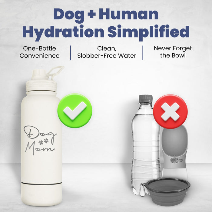 Shared Walk Water Bottle with an 8 oz Dog Bowl