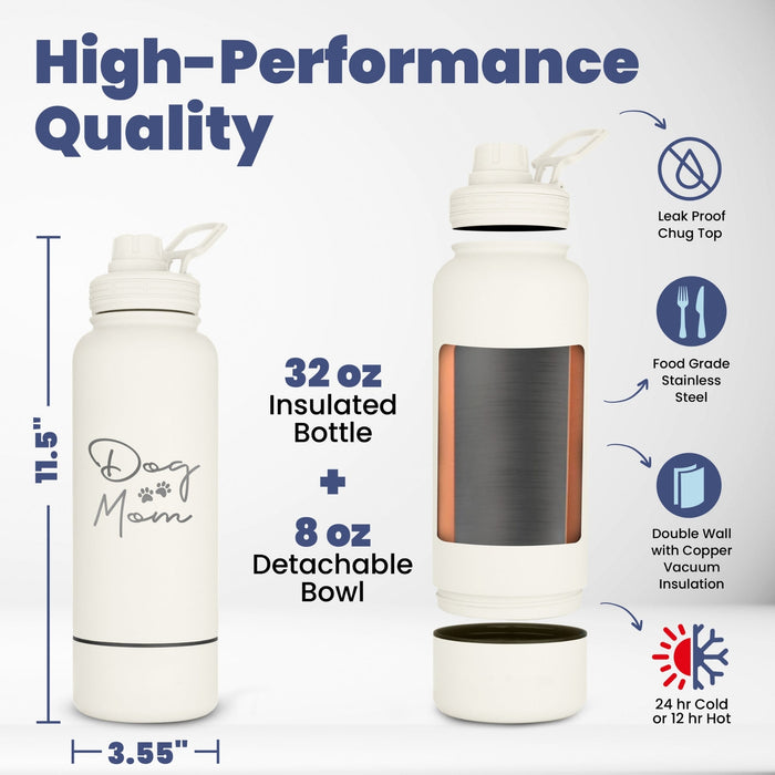 Shared Walk Water Bottle with an 8 oz Dog Bowl
