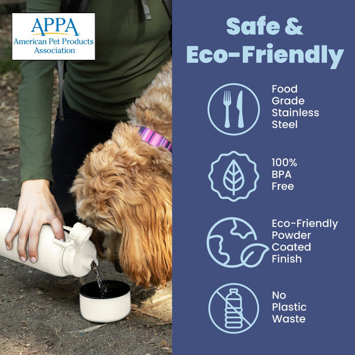 Shared Walk Water Bottle with an 8 oz Dog Bowl
