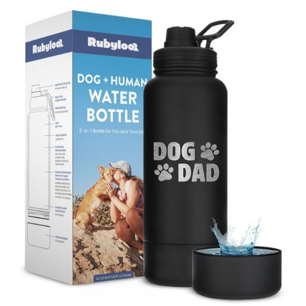 Shared Walk Water Bottle with an 8 oz Dog Bowl