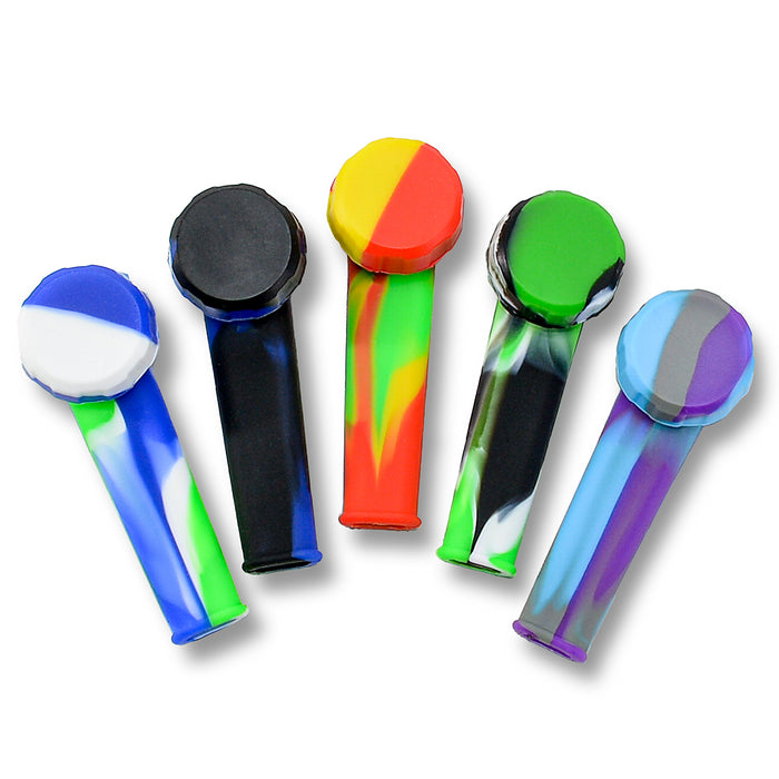Silicone Mini Spoon Pipe  With Cover(60pcs/$1.25 ea.)