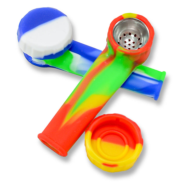 Silicone Mini Spoon Pipe  With Cover(60pcs/$1.25 ea.)