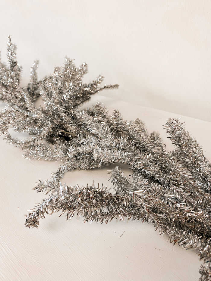 Silver Tinsel Garland