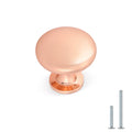 Single Hole Cabinet Knobs, Modern Style Drawer Pulls Rose Gold Knobs for Kitchen Bedroom Bathroom PS3910SF