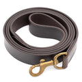 Six-Foot Flat Leather Lead with Brass Hardware