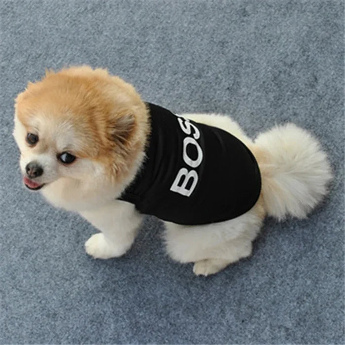 Sleeveless Dog T Shirt — Graphic Polyester Pet Vest