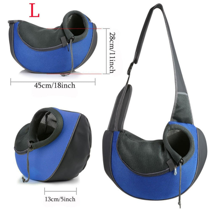 Small Dog Carrier Sling — Mesh Pouch with Padded Strap