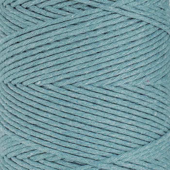 SOFT COTTON CORD ZERO WASTE 2 MM - 1 SINGLE STRAND - OCEAN BLUE COLOR